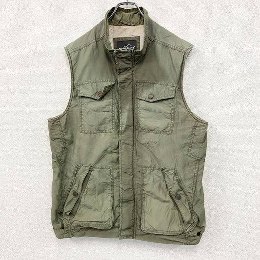Eddie Bauer　エディバウアー　リップストップコットン　ベスト　カーキ　Lサイズ