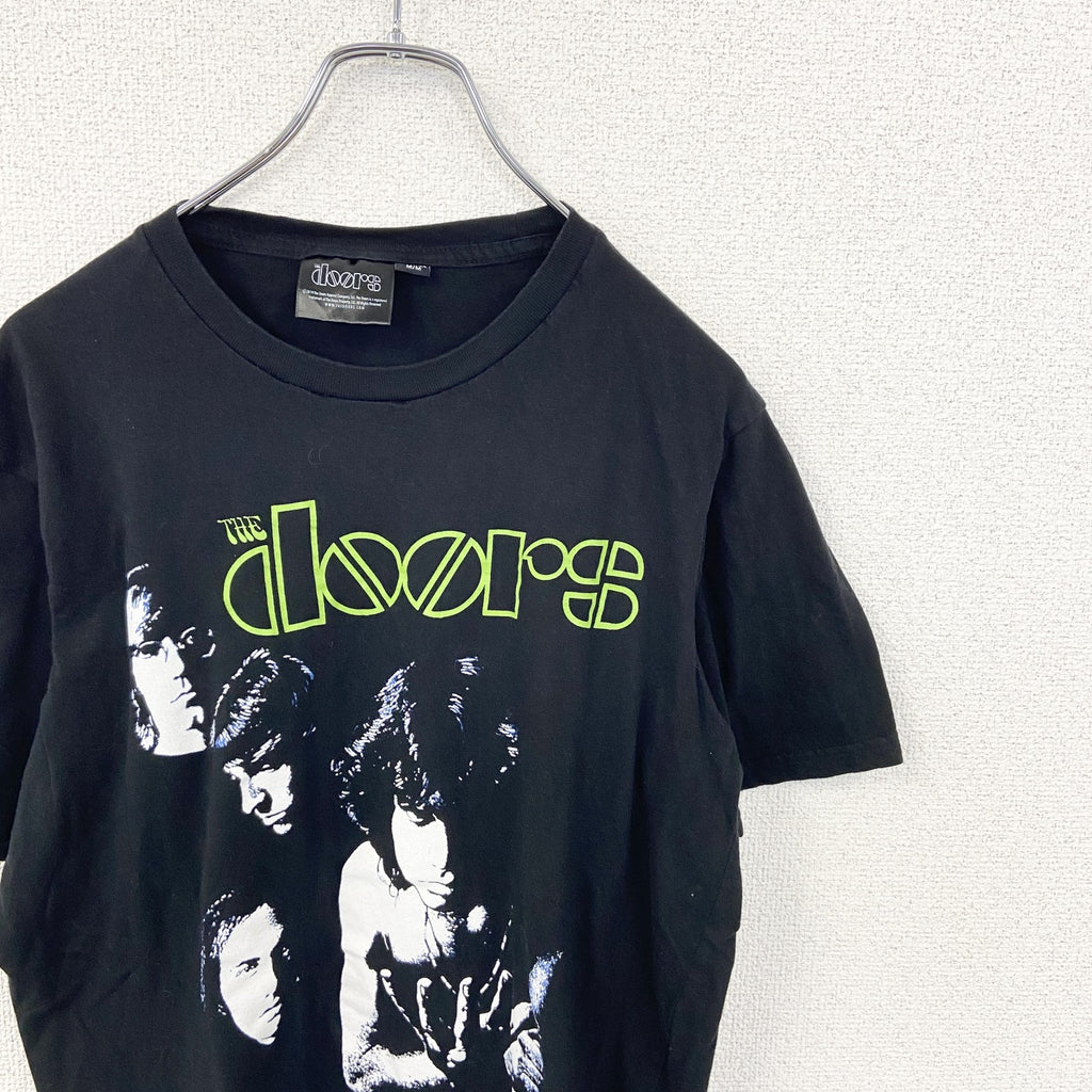 古着 used　The Doors　ドアーズ　半袖プリントバンドTシャツ　ジム モリソン　レトロ　クルーネック　黒　Mサイズ