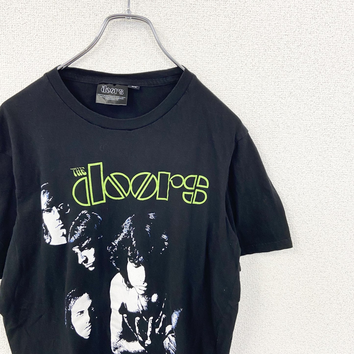 古着 used　The Doors　ドアーズ　半袖プリントバンドTシャツ　ジム モリソン　レトロ　クルーネック　黒　Mサイズ