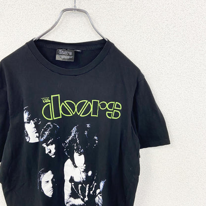 古着 used　The Doors　ドアーズ　半袖プリントバンドTシャツ　ジム モリソン　レトロ　クルーネック　黒　Mサイズ