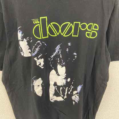 古着 used　The Doors　ドアーズ　半袖プリントバンドTシャツ　ジム モリソン　レトロ　クルーネック　黒　Mサイズ