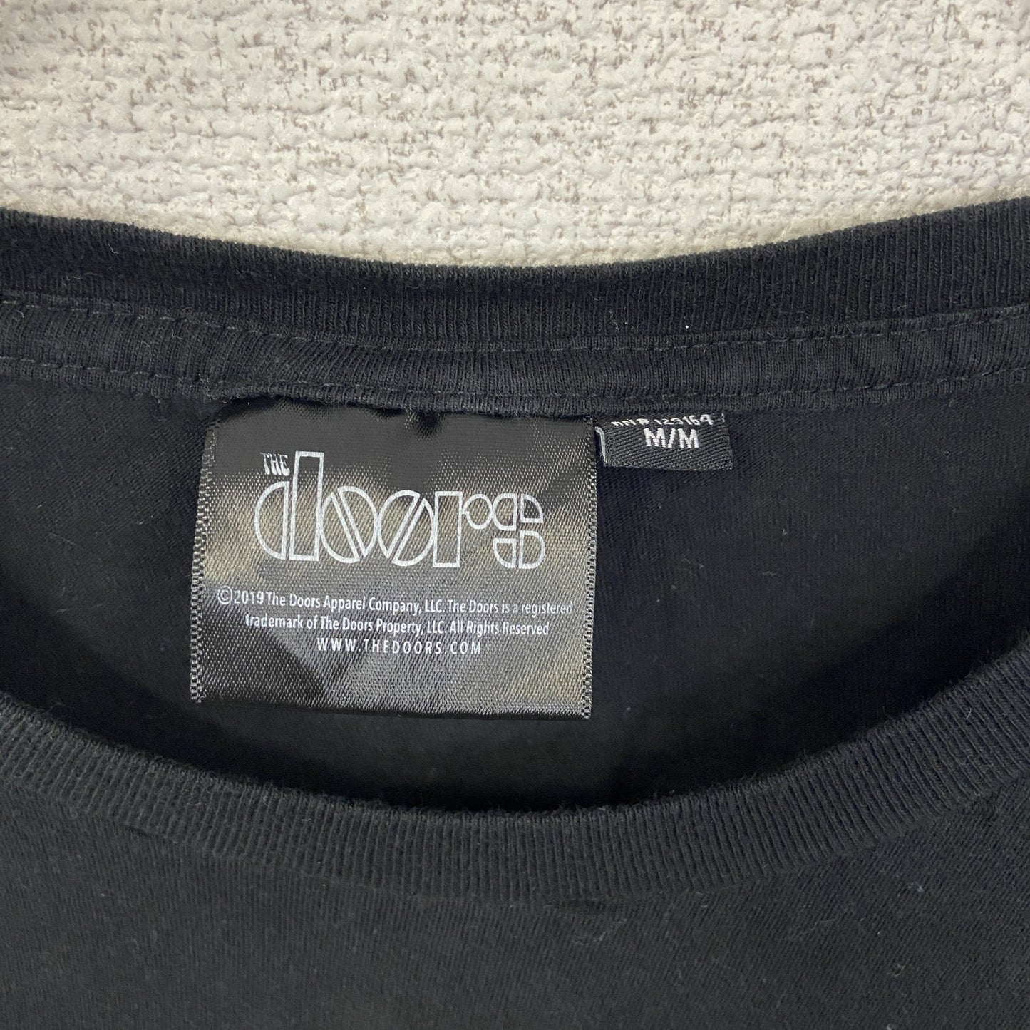 古着 used　The Doors　ドアーズ　半袖プリントバンドTシャツ　ジム モリソン　レトロ　クルーネック　黒　Mサイズ