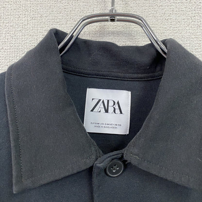 ZARA　ザラ　スウェットシャツジャケット　黒　ブラック　S-Mサイズ