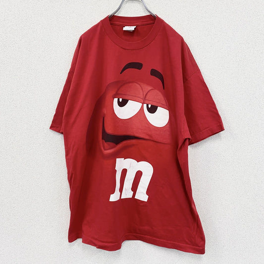 ｍ&ｍ's　エムアンドエムズ　半袖プリントTシャツ　キャラクターT　赤　レッド　2XLサイズ