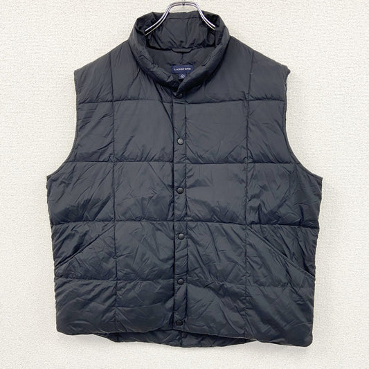 LAND’S END　ランズエンド　ダウンベスト　スナップボタン　黒　ブラック　XLサイズ