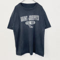 半袖プリントTシャツ　カプセルプリント　3連プリント　英字プリント　クルーネック　黒　ブラック　Lサイズ