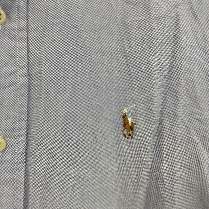 RALPH LAUREN　ラルフローレン　長袖ボタンダウンシャツ　水色　ライトブルー　15-32サイズ