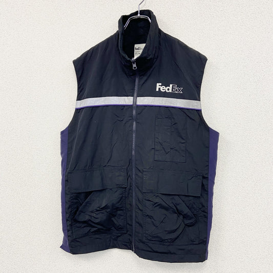 FedEx　ベスト　フリースライナー　企業系　アドバタイジング　紺　ネイビー　Lサイズ