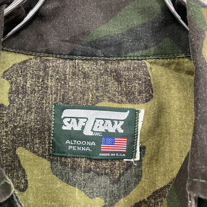 80s　SAFTBAK　サフトバック　ハンティングシャツジャケット　ヴィンテージ　カモフラージュ　迷彩柄　