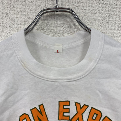00s　日本通運　NITTSU　山本寛斎　ペリカン便　半袖プリントTシャツ　シングルステッチ　アーチプリント　白　ホワイト　Lサイズ