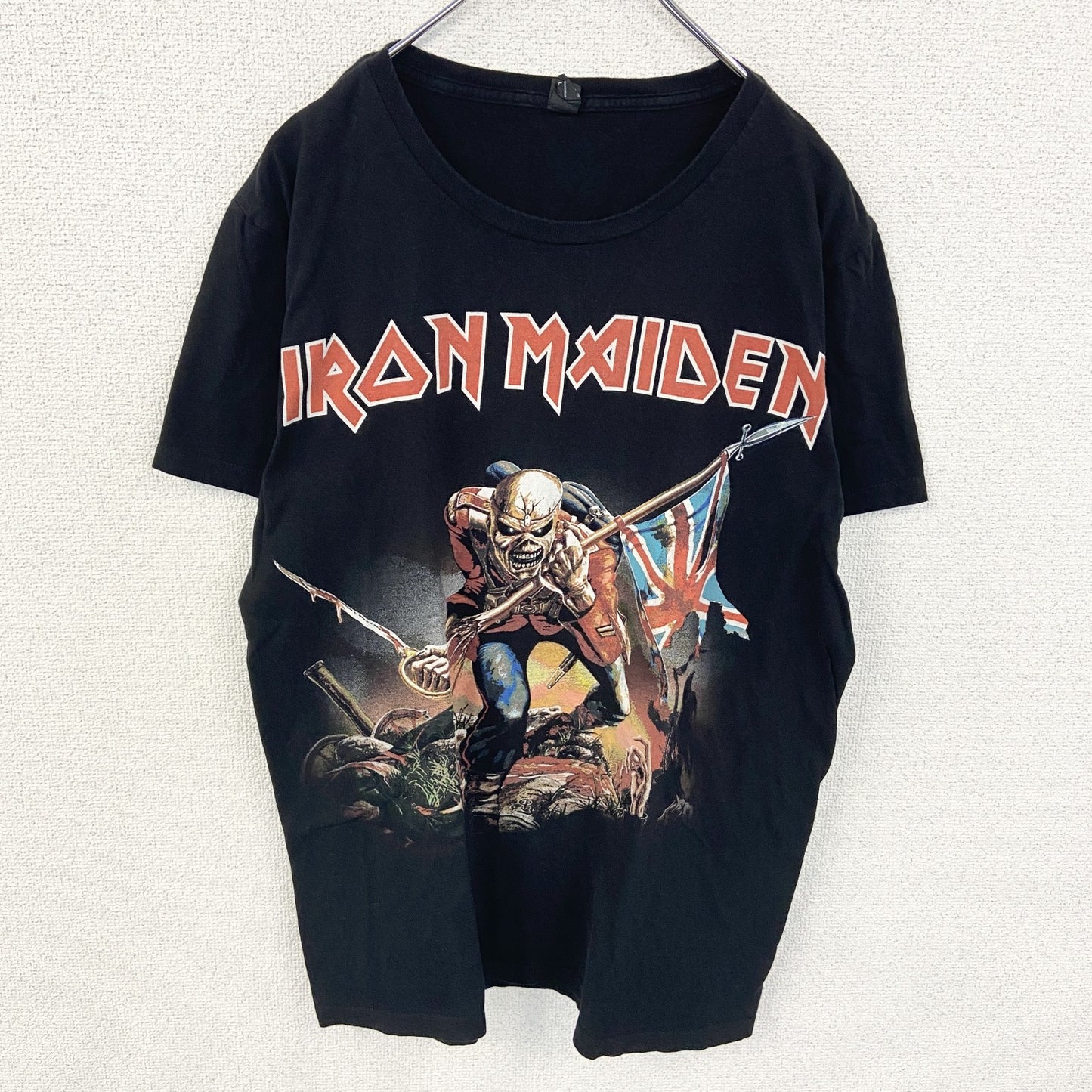 古着 used　IRON MAIDEN　アイアンメイデン　半袖バンドTシャツ　黒　ブラック　メタルバンド　ロック系　Lサイズ　