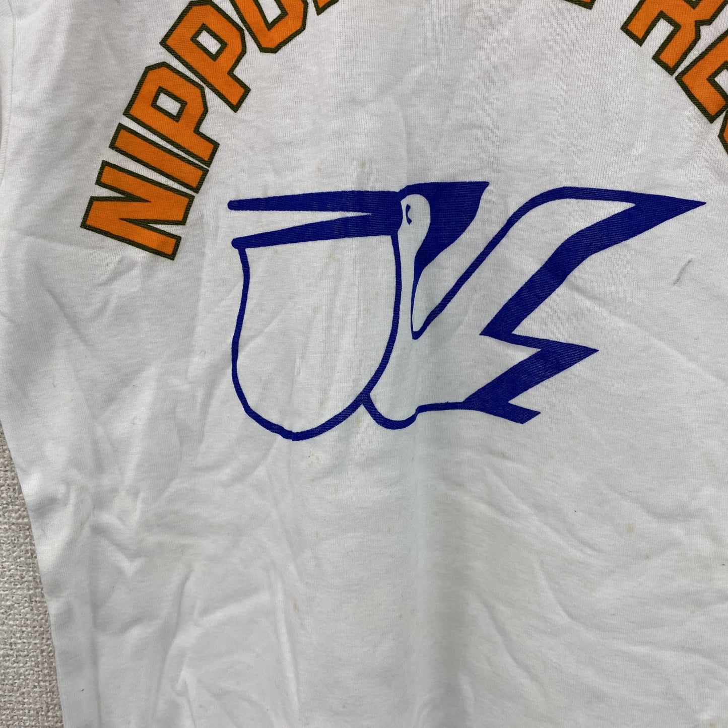 00s　日本通運　NITTSU　山本寛斎　ペリカン便　半袖プリントTシャツ　シングルステッチ　アーチプリント　白　ホワイト　Lサイズ