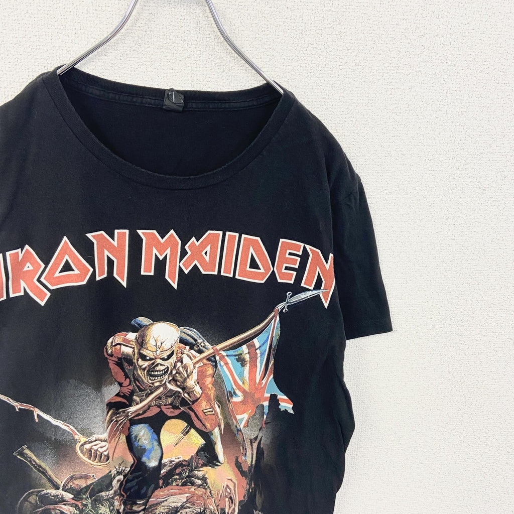 古着 used　IRON MAIDEN　アイアンメイデン　半袖バンドTシャツ　黒　ブラック　メタルバンド　ロック系　Lサイズ　