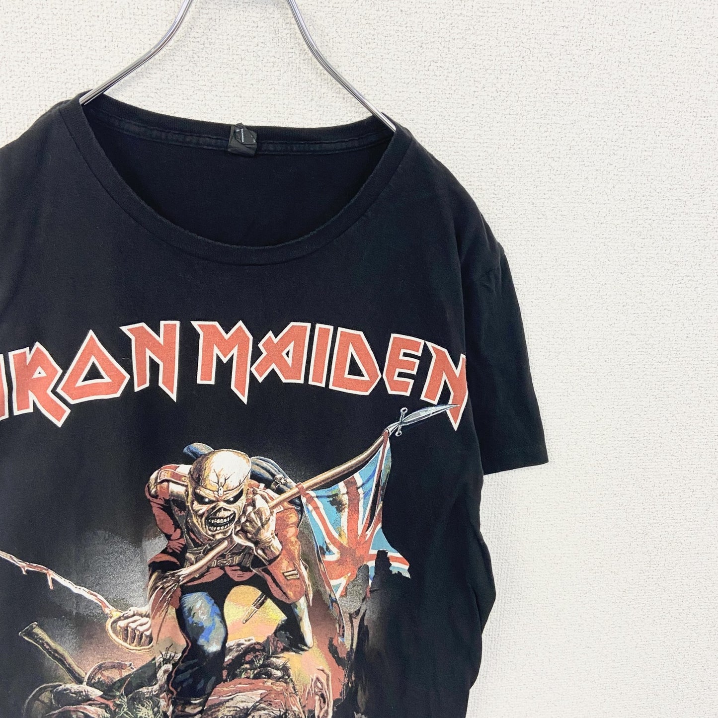 古着 used　IRON MAIDEN　アイアンメイデン　半袖バンドTシャツ　黒　ブラック　メタルバンド　ロック系　Lサイズ　