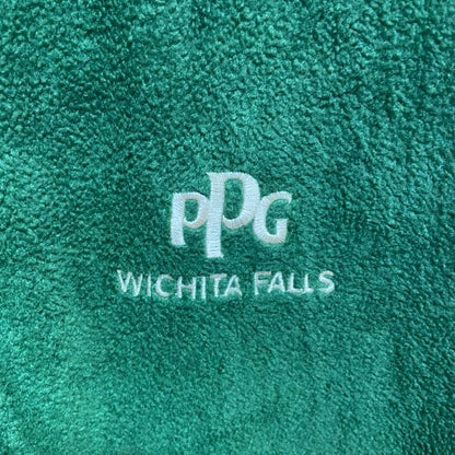 古着 used　WEATHERPROOF　長袖ジップアップフリースジャケット　ワンポイント刺繍　緑　ビッグシルエット　XXLサイズ