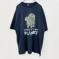 古着 used　anvil アンビル　半袖プリントTシャツ　ビッグT　亀　カジュアル　クルーネック　黒色　レトロ　XLサイズ