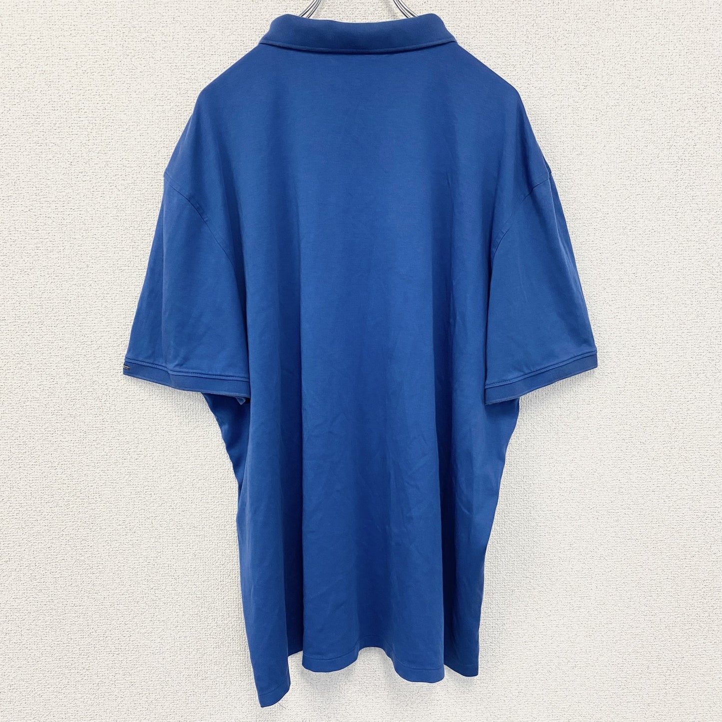 古着 used　Calvin Klein カルバンクライン　半袖無地ポロシャツ　シンプル　ノームコア　コットン　XXLサイズ