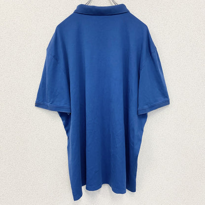 古着 used　Calvin Klein カルバンクライン　半袖無地ポロシャツ　シンプル　ノームコア　コットン　XXLサイズ