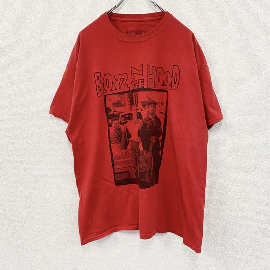 BOYZ N THE HOOD　半袖プリントTシャツ　ムービーT　赤　レッド　XLサイズ