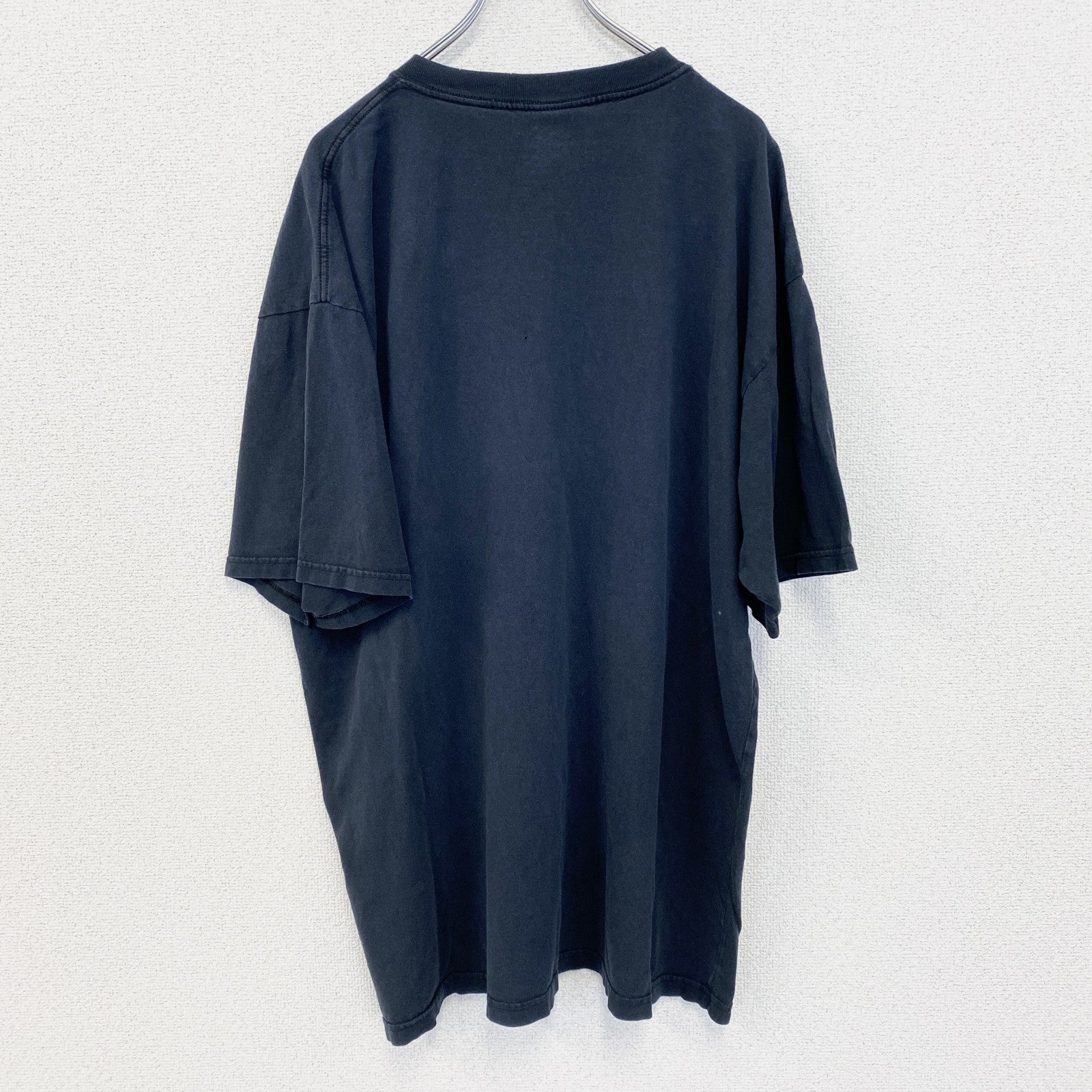 古着 used　anvil アンビル　半袖プリントTシャツ　ビッグT　亀　カジュアル　クルーネック　黒色　レトロ　XLサイズ