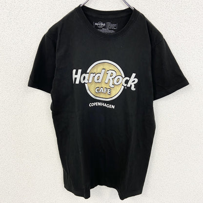 古着 used　Hard Rock CAFE ハードロックカフェ　半袖ロゴプリントTシャツ　黒　ブラック　コペンハーゲン　Sサイズ