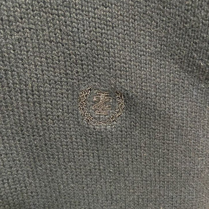 古着 used　IZOD　アイゾッド　長袖ハーフジップハイネックニット　セーター　ワンポイント刺繡　黒　ブラック　秋冬服　Mサイズ