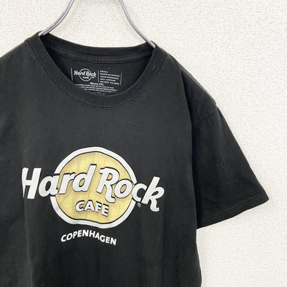 古着 used　Hard Rock CAFE ハードロックカフェ　半袖ロゴプリントTシャツ　黒　ブラック　コペンハーゲン　Sサイズ