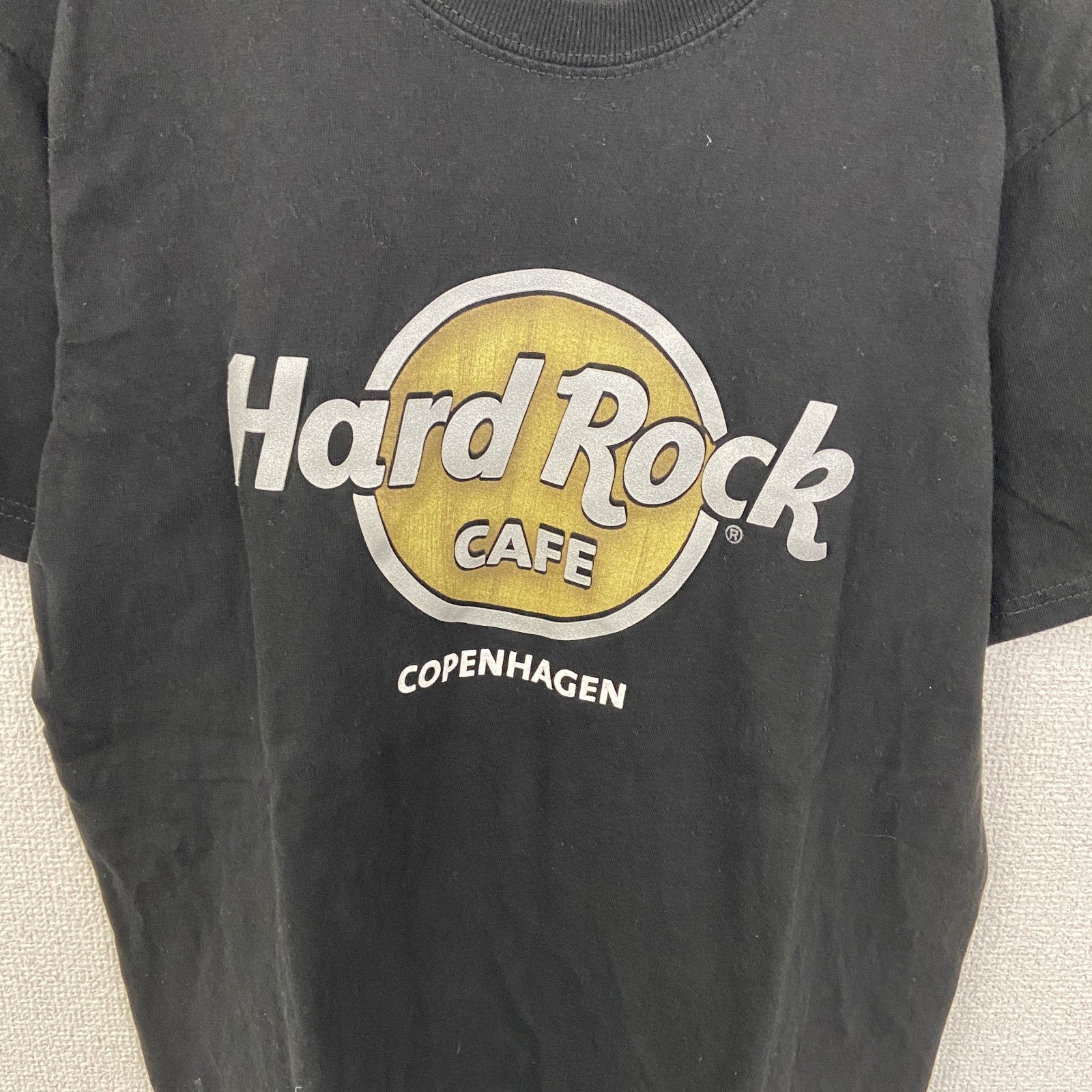 古着 used　Hard Rock CAFE ハードロックカフェ　半袖ロゴプリントTシャツ　黒　ブラック　コペンハーゲン　Sサイズ