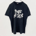 古着 used　FRUIT OF THE LOOM　半袖プリントTシャツ　カジュアル　クルーネック　黒色　レトロ　Mサイズ