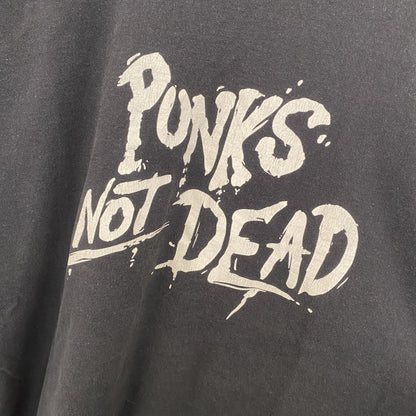 古着 used　FRUIT OF THE LOOM　半袖プリントTシャツ　カジュアル　クルーネック　黒色　レトロ　Mサイズ