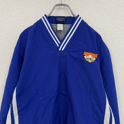 90s　COOPERSTOWN　クーパーズタウン　ナイロンプルオーバージャケット　ヴィンテージ　青　ブルー