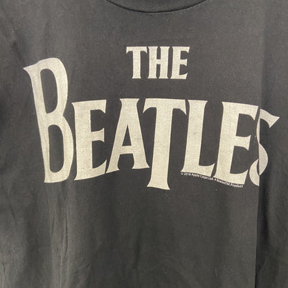 古着 used　THE BEATLES　ビートルズ　半袖バンドＴシャツ　ロゴプリント　黒　ブラック　 クルーネック　ロックT