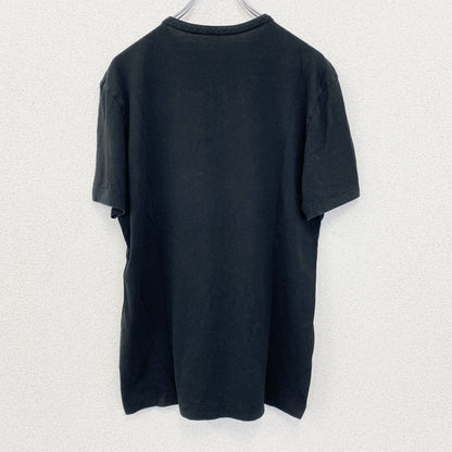 古着 used　BANANA REPUBLIC　半袖無地Tシャツ　ノームコア　シンプル　ヘンリーネック　黒色　レトロ　Mサイズ