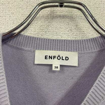 ENFOLD　エンフォルド　カラーヤーンプルオーバー　ニットセーター　紫　パープル　38サイズ