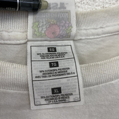 00s　FRUIT OF THE LOOM　フルーツオブザルーム　METAR MAN　半袖プリントTシャツ　ロボT　ヴィンテージ　ホワイト　XLサイズ