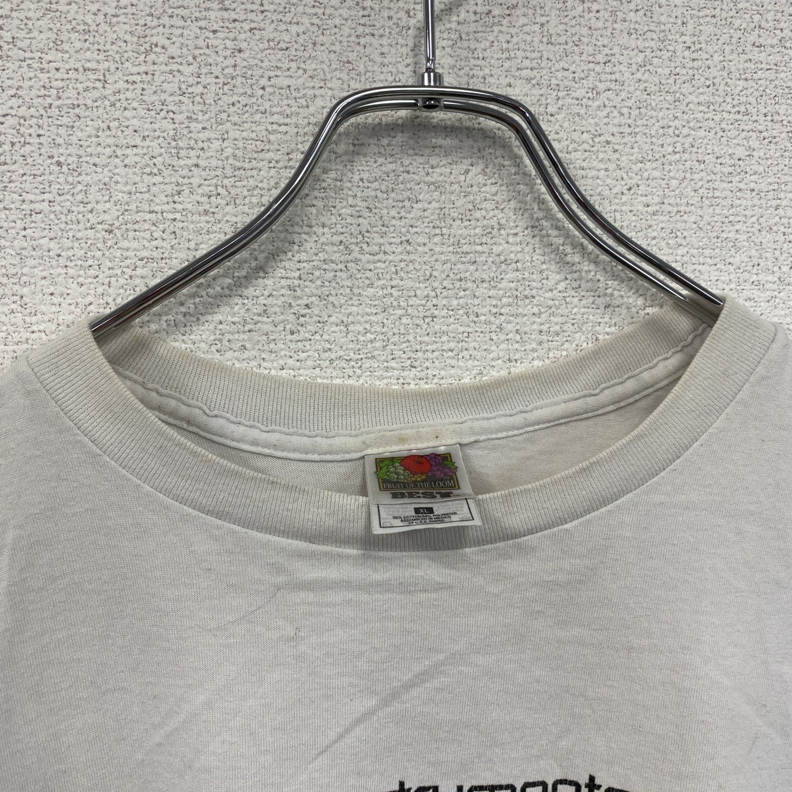 00s　FRUIT OF THE LOOM　フルーツオブザルーム　METAR MAN　半袖プリントTシャツ　ロボT　ヴィンテージ　ホワイト　XLサイズ