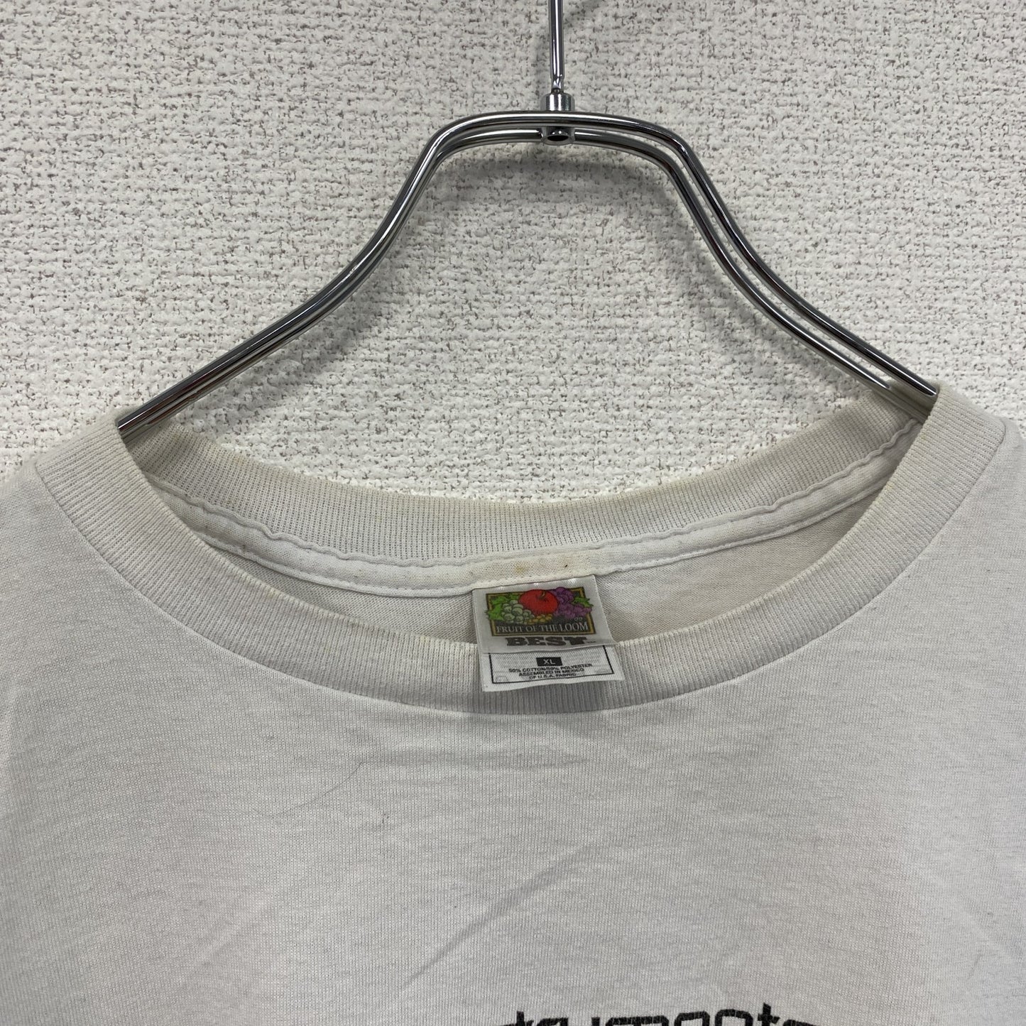 00s　FRUIT OF THE LOOM　フルーツオブザルーム　METAR MAN　半袖プリントTシャツ　ロボT　ヴィンテージ　ホワイト　XLサイズ