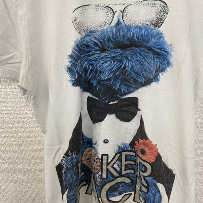 古着 used　SESAMS STRAAT　半袖オリジナルプリントTシャツ　クッキーモンスター　クルーネック　白色　春夏　Sサイズ