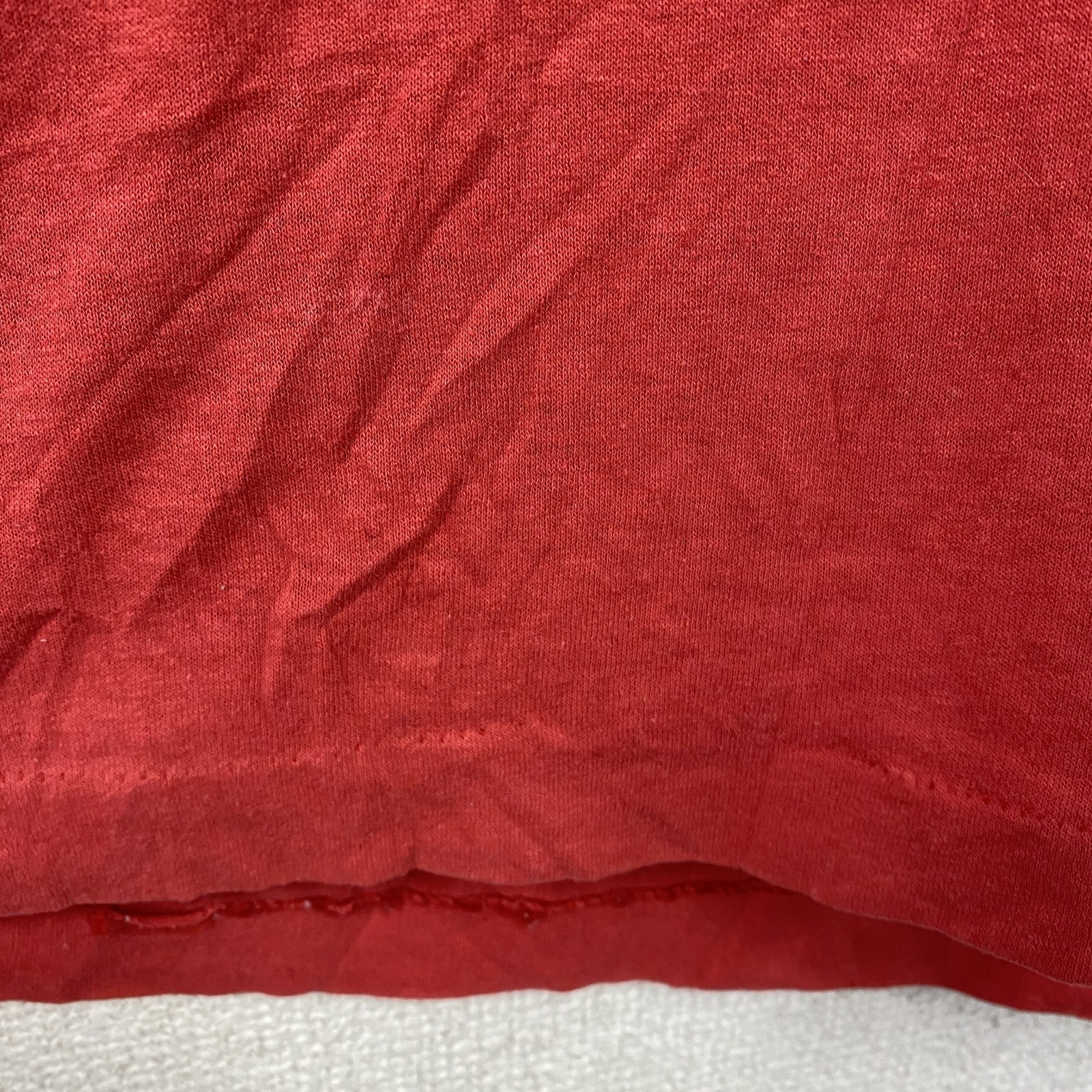 90s　TRENCH　NFL　バッファロービルズ　半袖プリントTシャツ　シングルステッチ　アーチプリント　赤　レッド　XLサイズ
