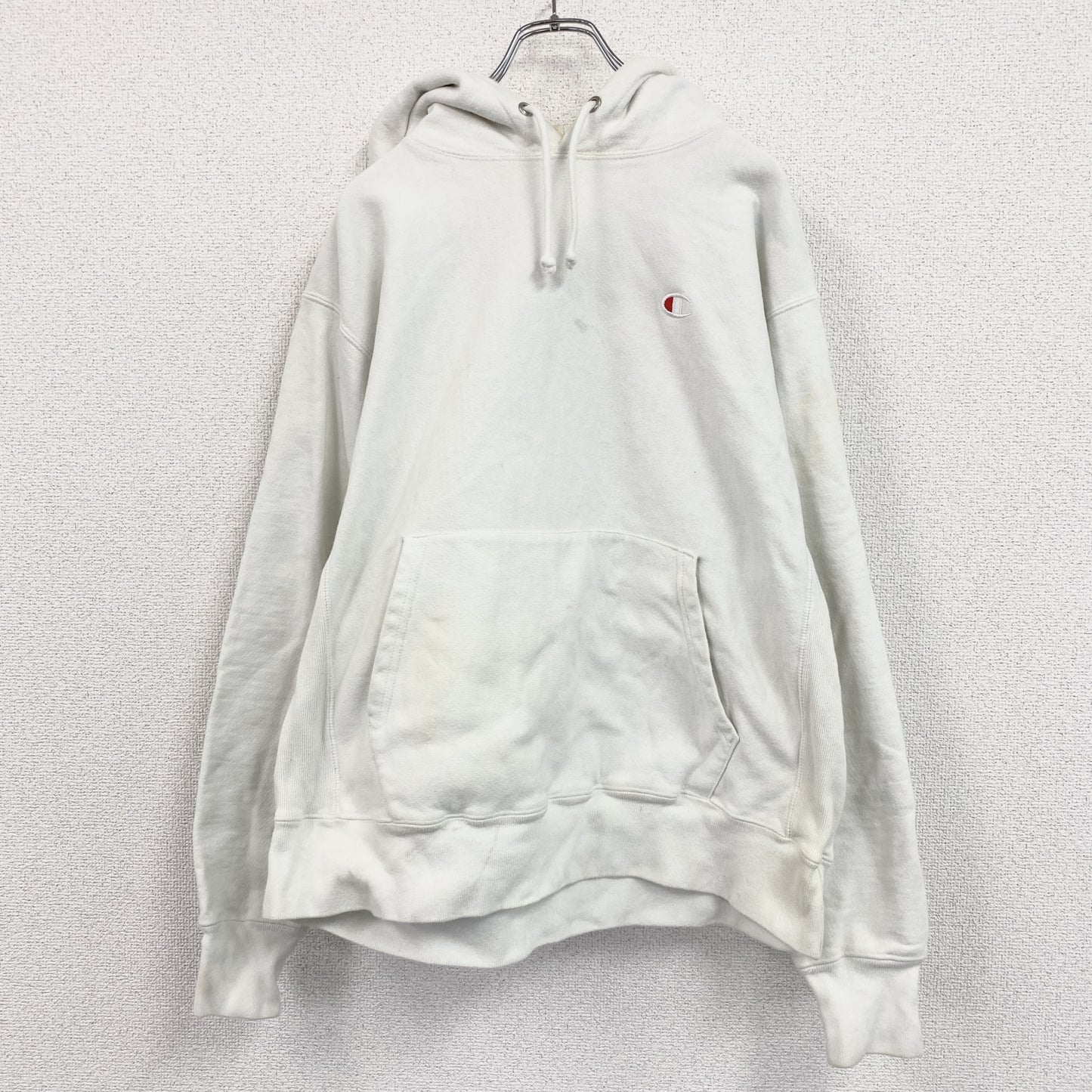 Champion　チャンピオン　リバースウィーブ　スウェットパーカー/フーディー　白　ホワイト　Lサイズ