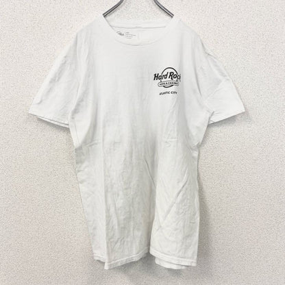 古着 used　Hard Rock Cafe　ハードロックカフェ　半袖デザインTシャツ　白　バックプリント　Lサイズ