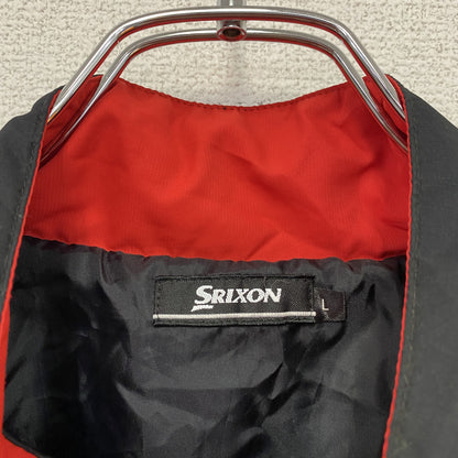 SRIXON　スリクソン　ジャージセットアップ　トラックジャケット　トラックパンツ　中綿入り　刺繍ロゴ　黒　ブラック　Lサイズ