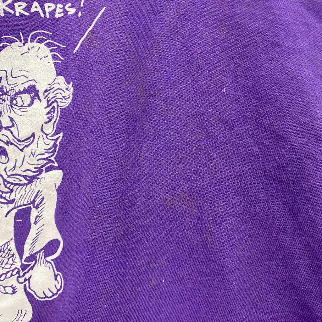 90s　BEST　FRUIT OF THE LOOM　半袖プリントTシャツ　シングルステッチ　ヴィンテージ　紫　パープル　XLサイズ