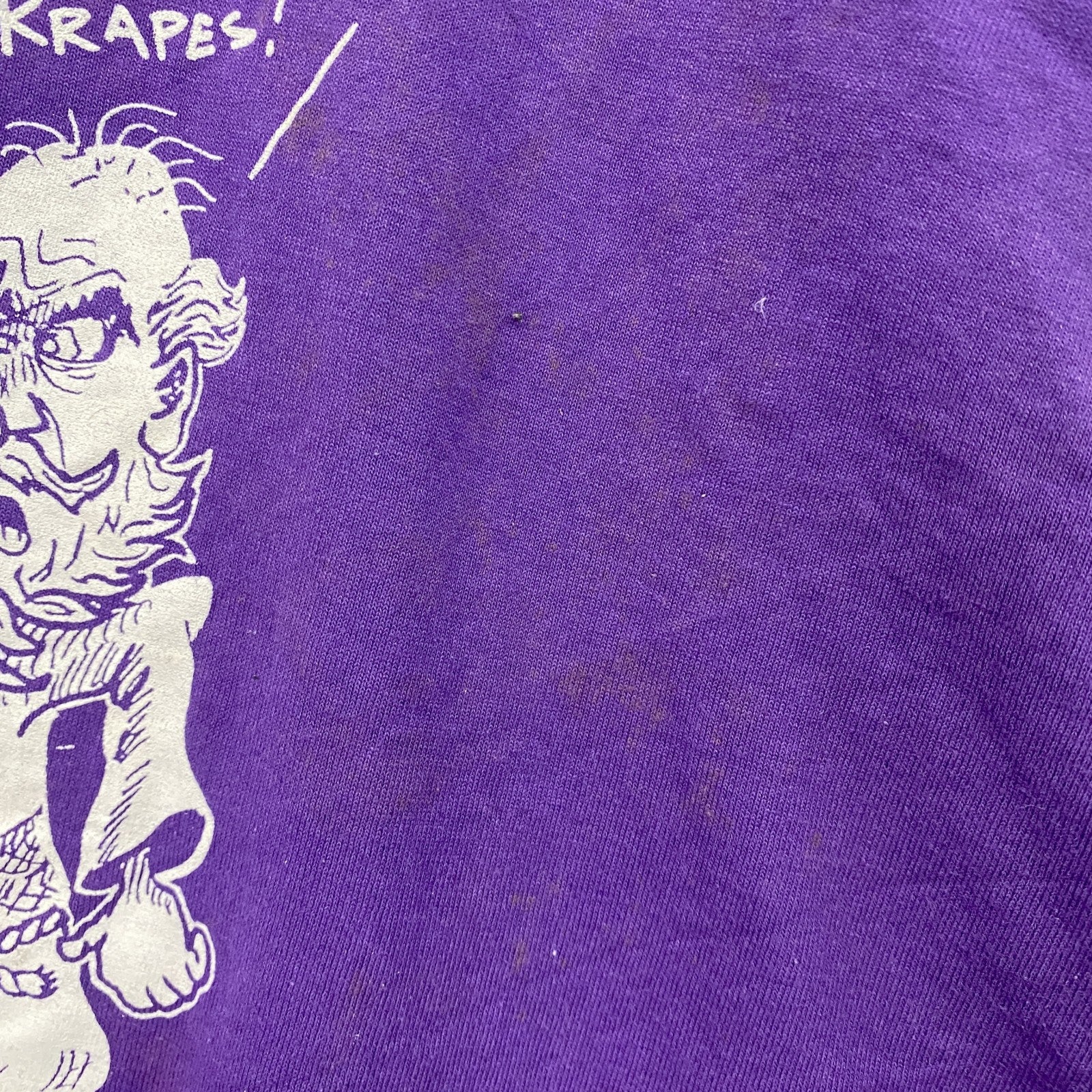 90s　BEST　FRUIT OF THE LOOM　半袖プリントTシャツ　シングルステッチ　ヴィンテージ　紫　パープル　XLサイズ