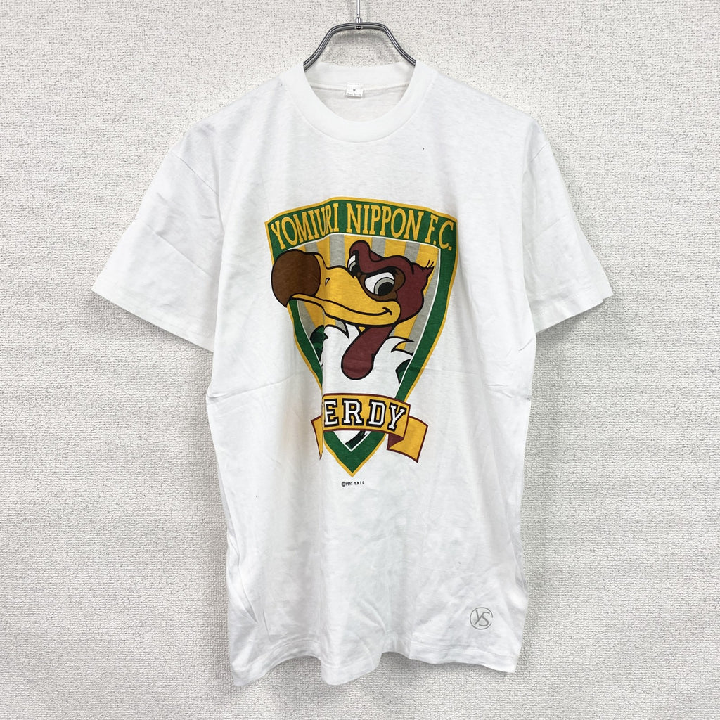 読売ヴェルディ　半袖プリントTシャツ　サッカー　シングルステッチ　白　ホワイト　Ｍサイズ　