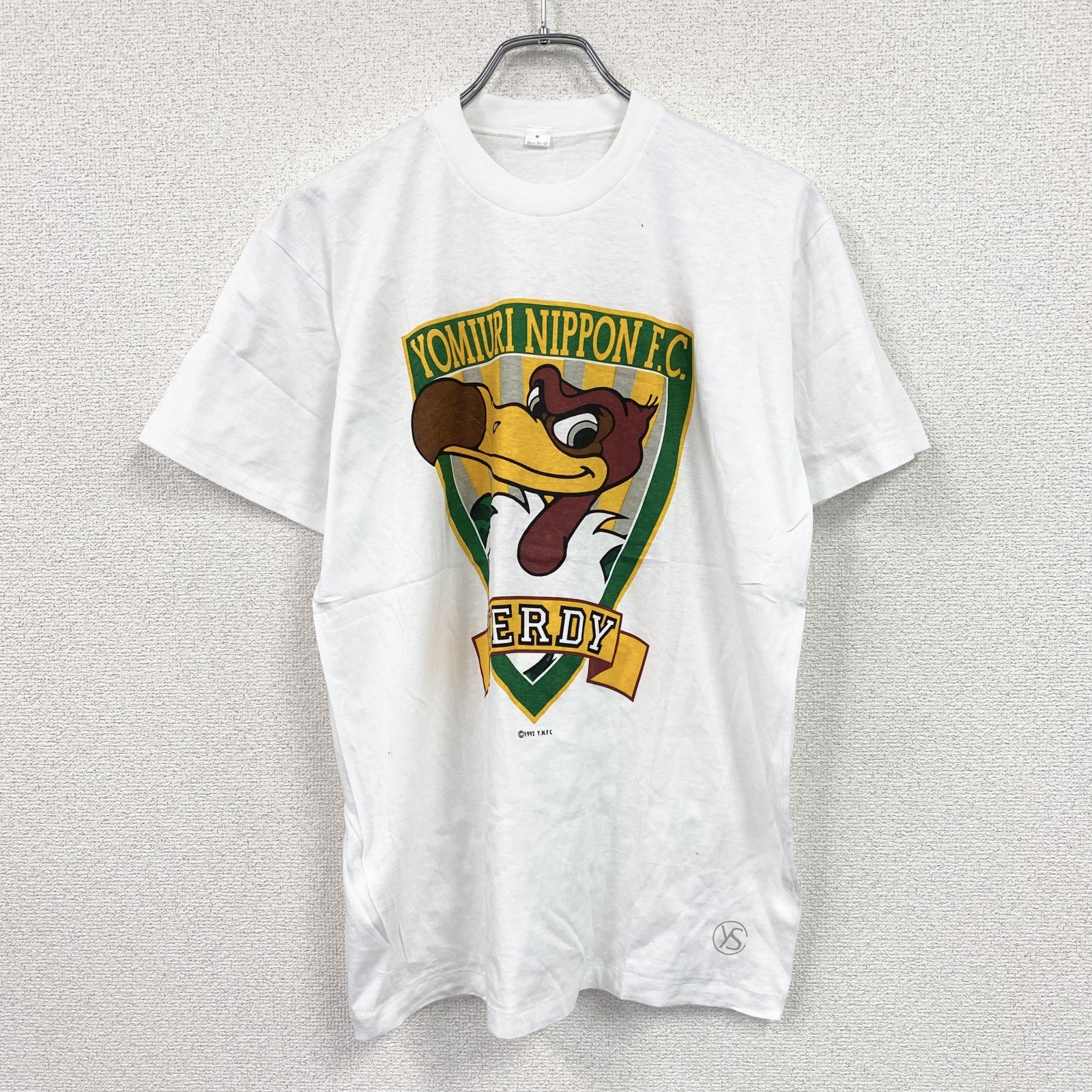 読売ヴェルディ　半袖プリントTシャツ　サッカー　シングルステッチ　白　ホワイト　Ｍサイズ　