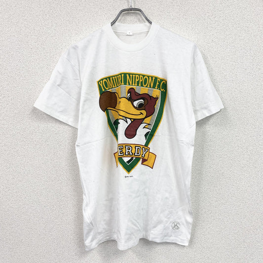 読売ヴェルディ　半袖プリントTシャツ　サッカー　シングルステッチ　白　ホワイト　Ｍサイズ　