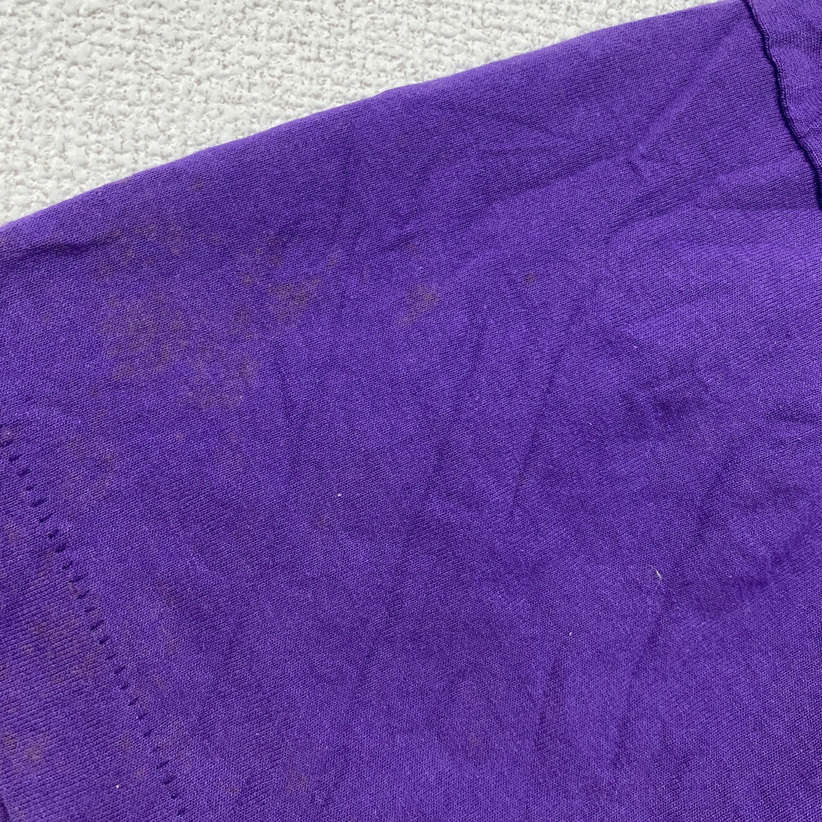 90s　BEST　FRUIT OF THE LOOM　半袖プリントTシャツ　シングルステッチ　ヴィンテージ　紫　パープル　XLサイズ