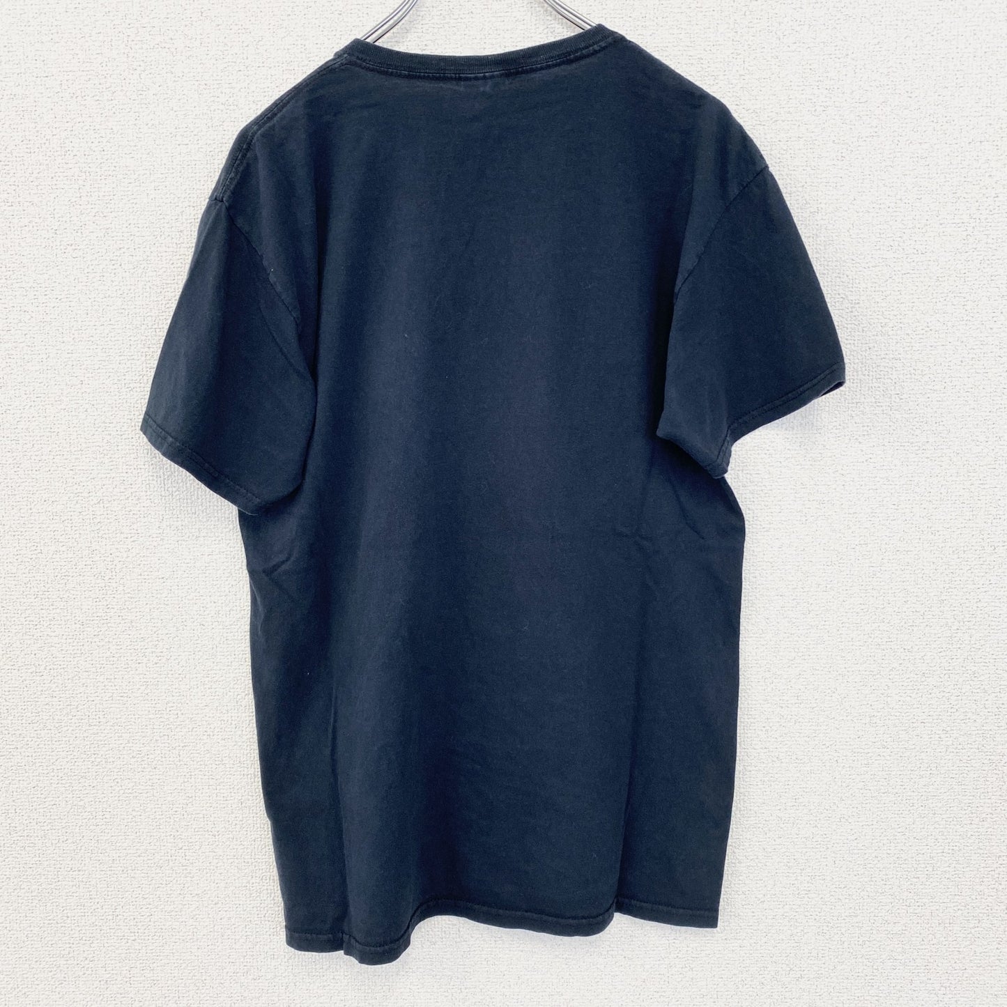 古着 used　FRUIT OF THE LOOM　半袖プリントTシャツ　キャット　ミルク　クルーネック　黒色　ブラック　Mサイズ