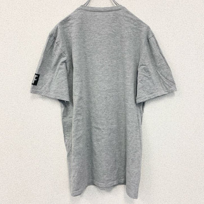 古着 used　Disney ディズニー　半袖ミッキーマウスプリントTシャツ　迷彩柄　クルーネック　グレー　レトロ　Mサイズ　